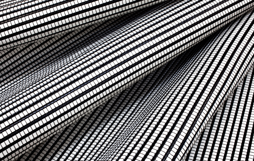 Optical Monochrome Enamel Thread Leather