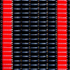 Vermillion Lacquered Bamboo Thread Leather